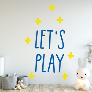 Let&#39;s Play Nursery Wall Decal: Baby Room Decor
