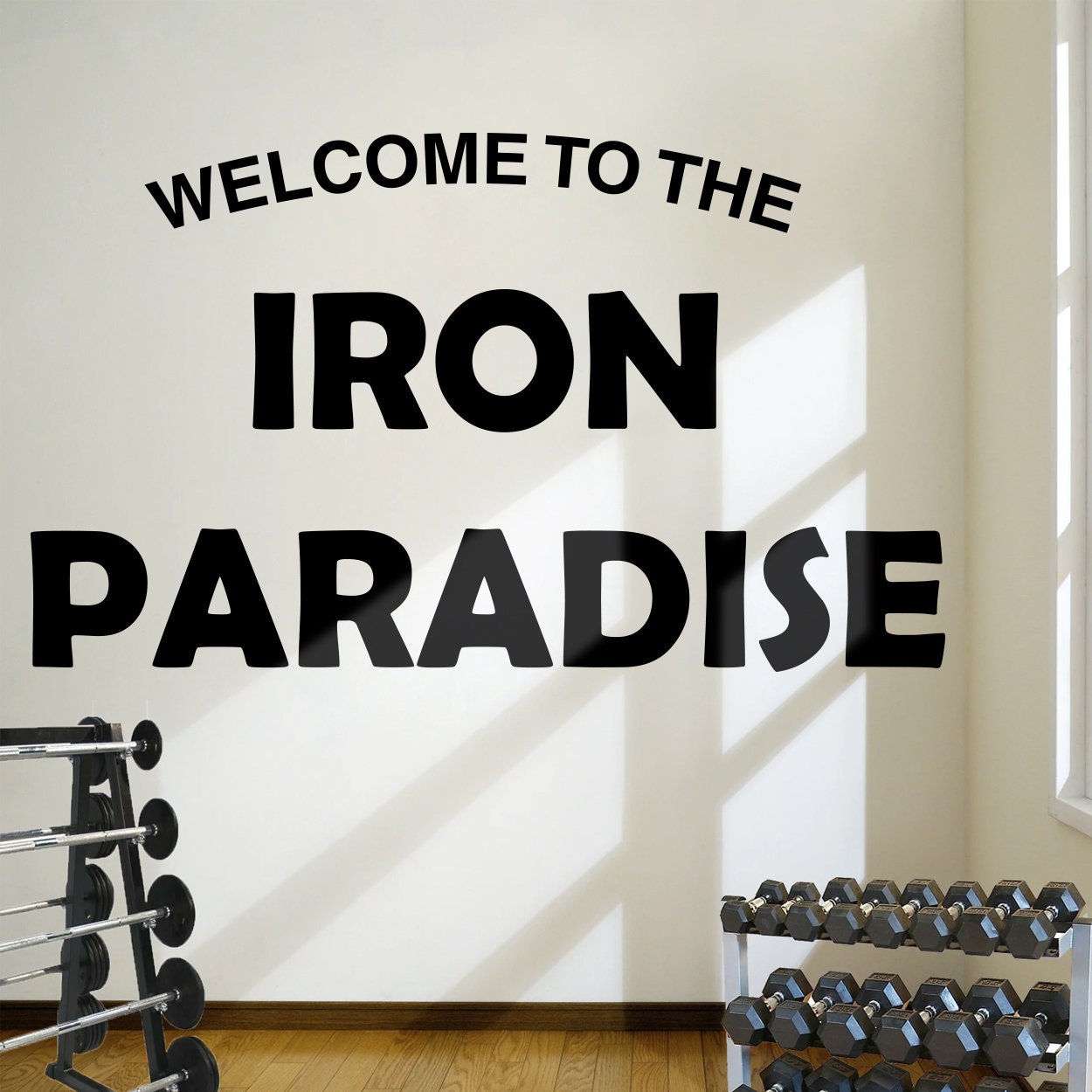 Iron Paradise Bodybuilding Fitness Gym Wall Decor Gym Gym Wall Art Gym Decor Gym Sign Gym Wall Decal Gym Gear Workout Culturisme Etsy Canada