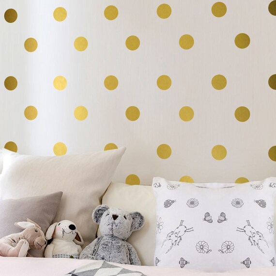 Yellow & White Polka Dots Vinyl - 312
