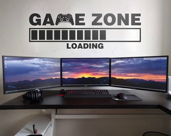 Game Zone, Loading, Wall Stickers, Wall Decals, Gamer Decals, Battlestation, Gaming Room, Gift, Wall Decor, Gamer Wall Decal, Gamer Decor