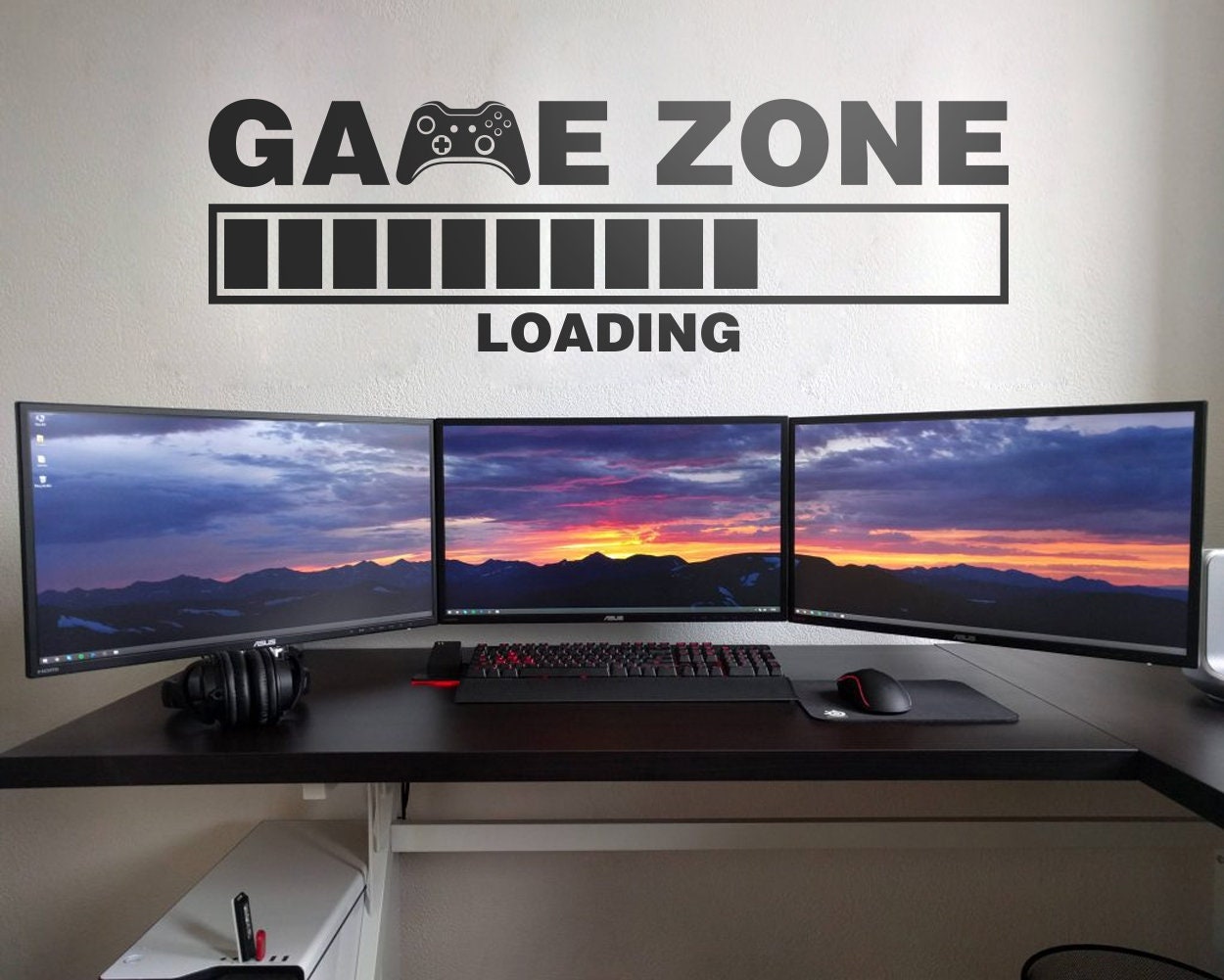 Game Zone Loading Wall Stickers Wall Decals Gamer Decals - Etsy Australia