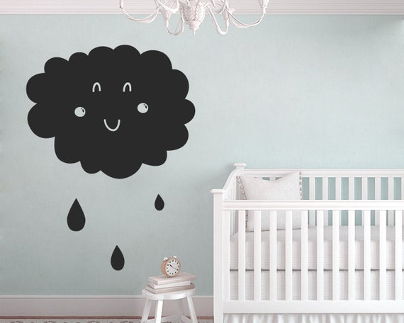 cloud wall decal nursery decor baby room decor wall art | etsy