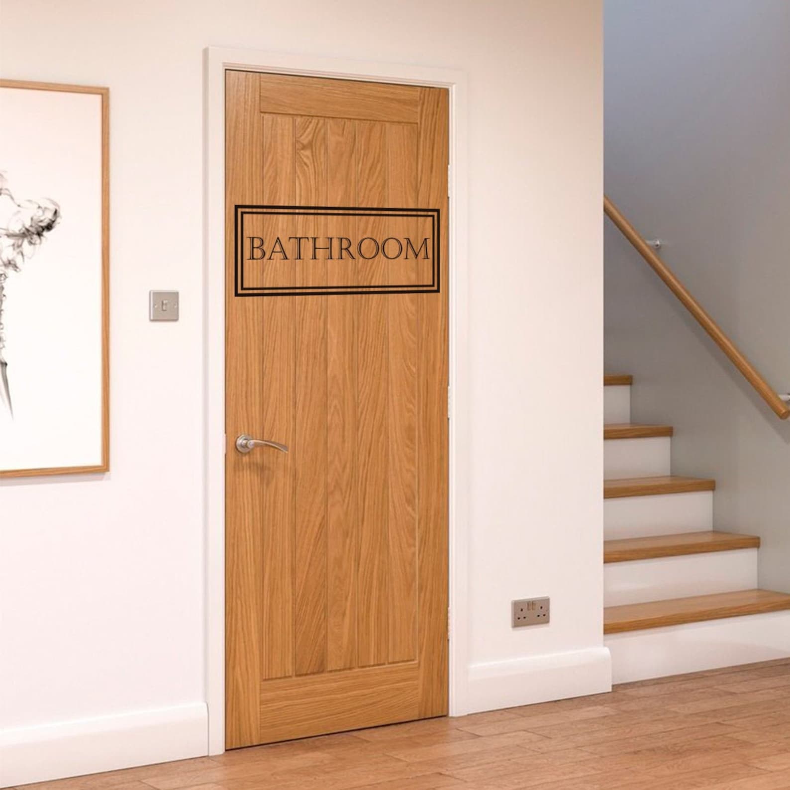 Bathroom Door Decal Vinyl Sticker Bathroom Decal Bathroom | Etsy