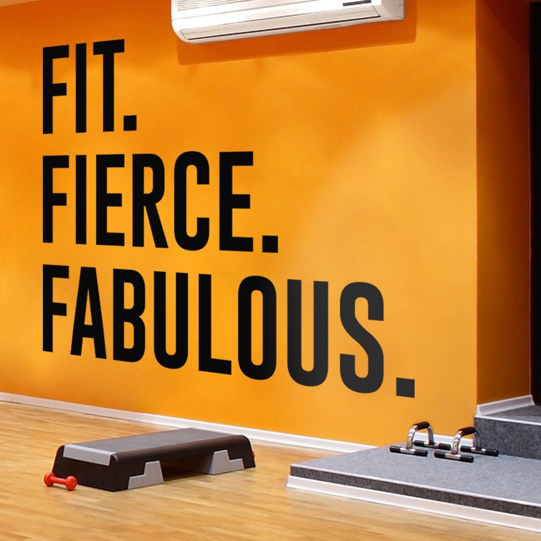 Fitness, Gym Decals, Exercise Stickers, Home Gym, Gym Wall Art, Wall