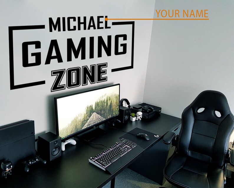 Gamer Room Decor Custom Name Gaming Zone Gamer Room Sign Etsy