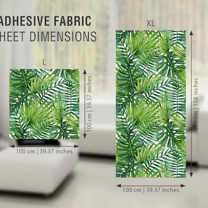 Tropical Leaves, Palm Leaves, Wallpaper, Tropical Decor, Wall Decor, Removable Wallpaper, Temporary Wallpaper, Nursery, Fabric Wallpaper image 3