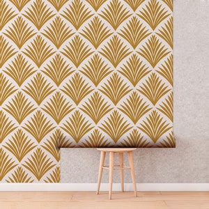 Leaves, Wallpaper, Art Deco, Removable Wallpaper, Reusable, Temporary Wallpaper, Peel and Stick, Wall Decor, Self-Adhesive, Wall Mural image 8