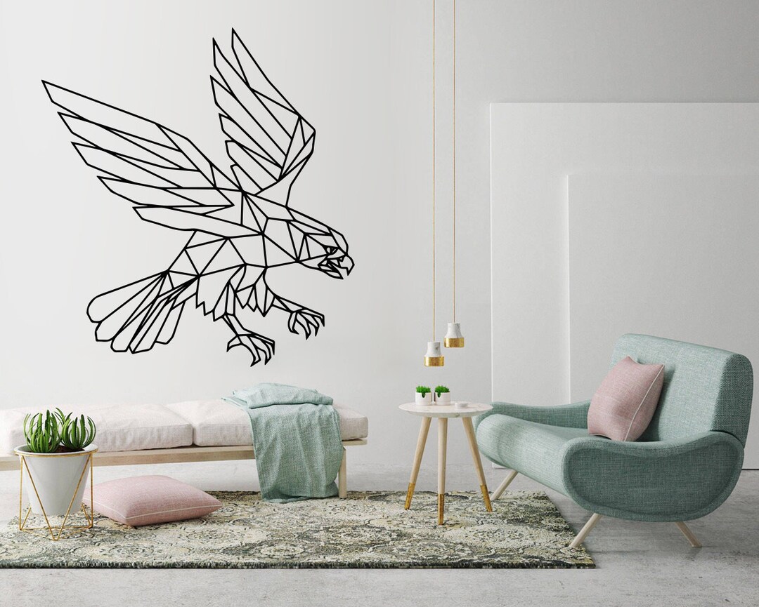 Eagle, Geometric, Animals, Geometric Wall Art, Decal, Eagle Decor