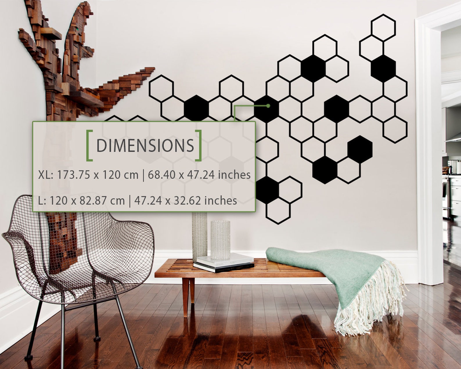 Honeycomb Wall Decals Hexagon Vinyl Wall Decals Geometric - Etsy