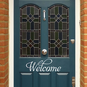Welcome Vinyl Decal, Welcome Door Sticker, Welcome, Vinyl Lettering, Welcome Door Decal, Welcome Decal, Welcome Sticker, Home Decor, Gift