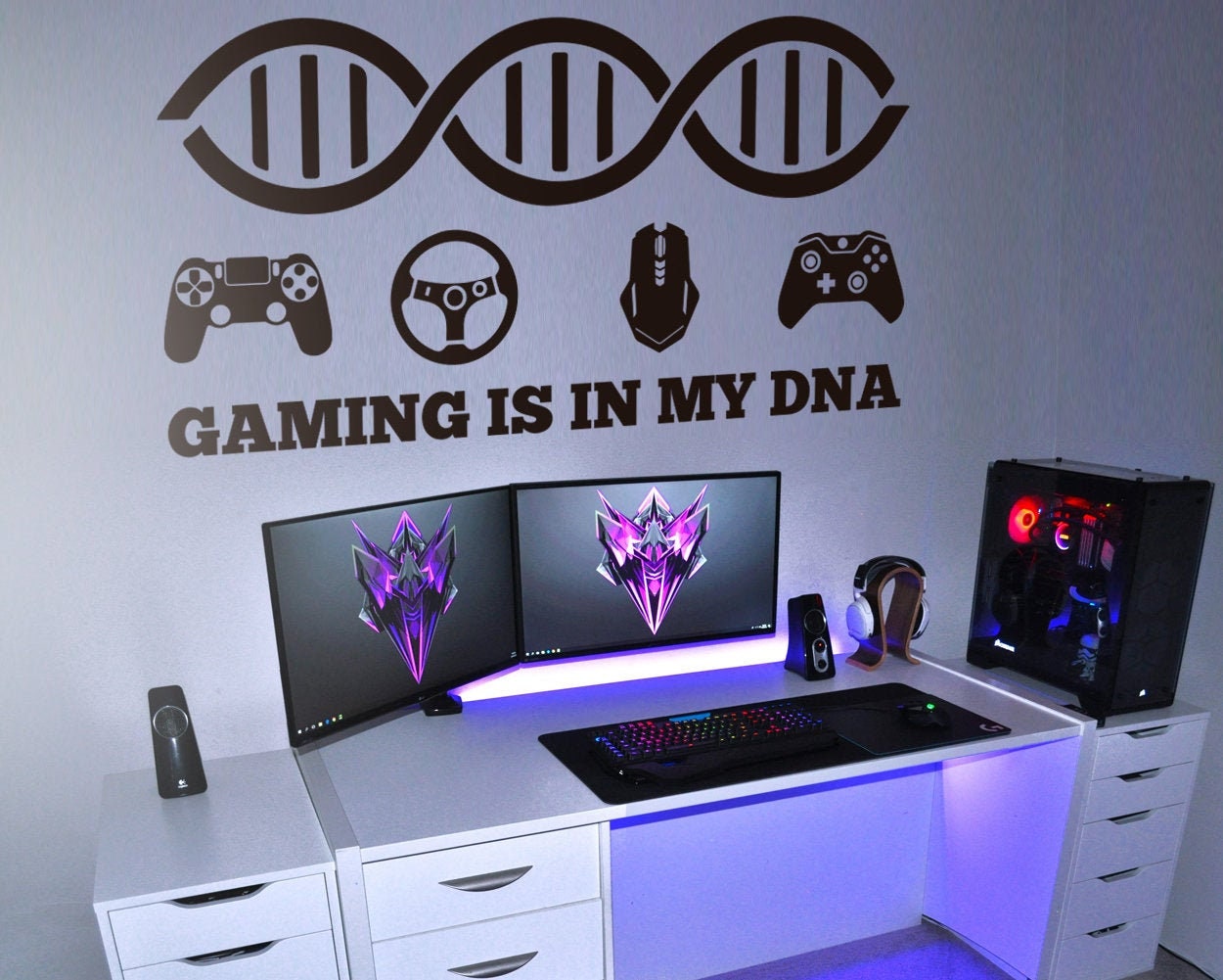 Sala de juegos, Gaming Decor, Battle-station, Gamer Setup, Gamer