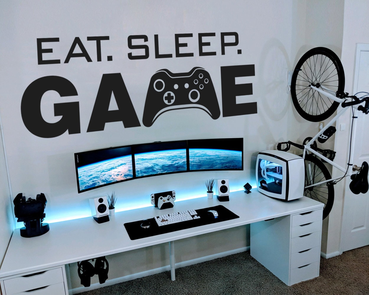 Eat Sleep Jeu Game Controller Wall Quotes wall art Wall Stickers UK 50z