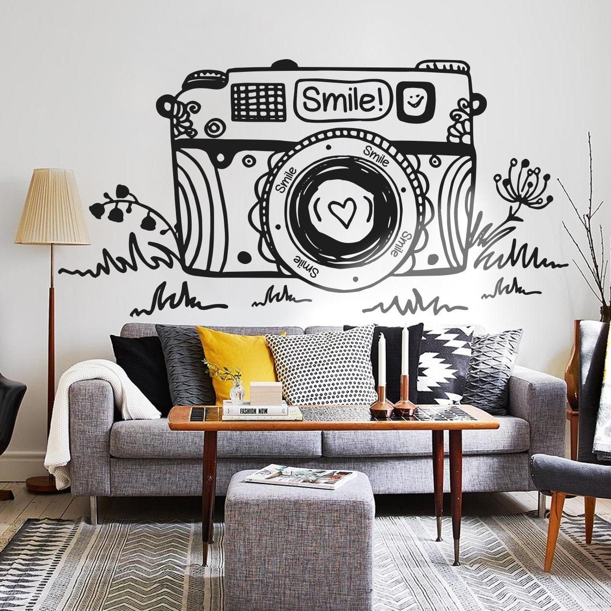 Camera Wall Decal Nursery Wall Decal Living Room Decal Wall Etsy