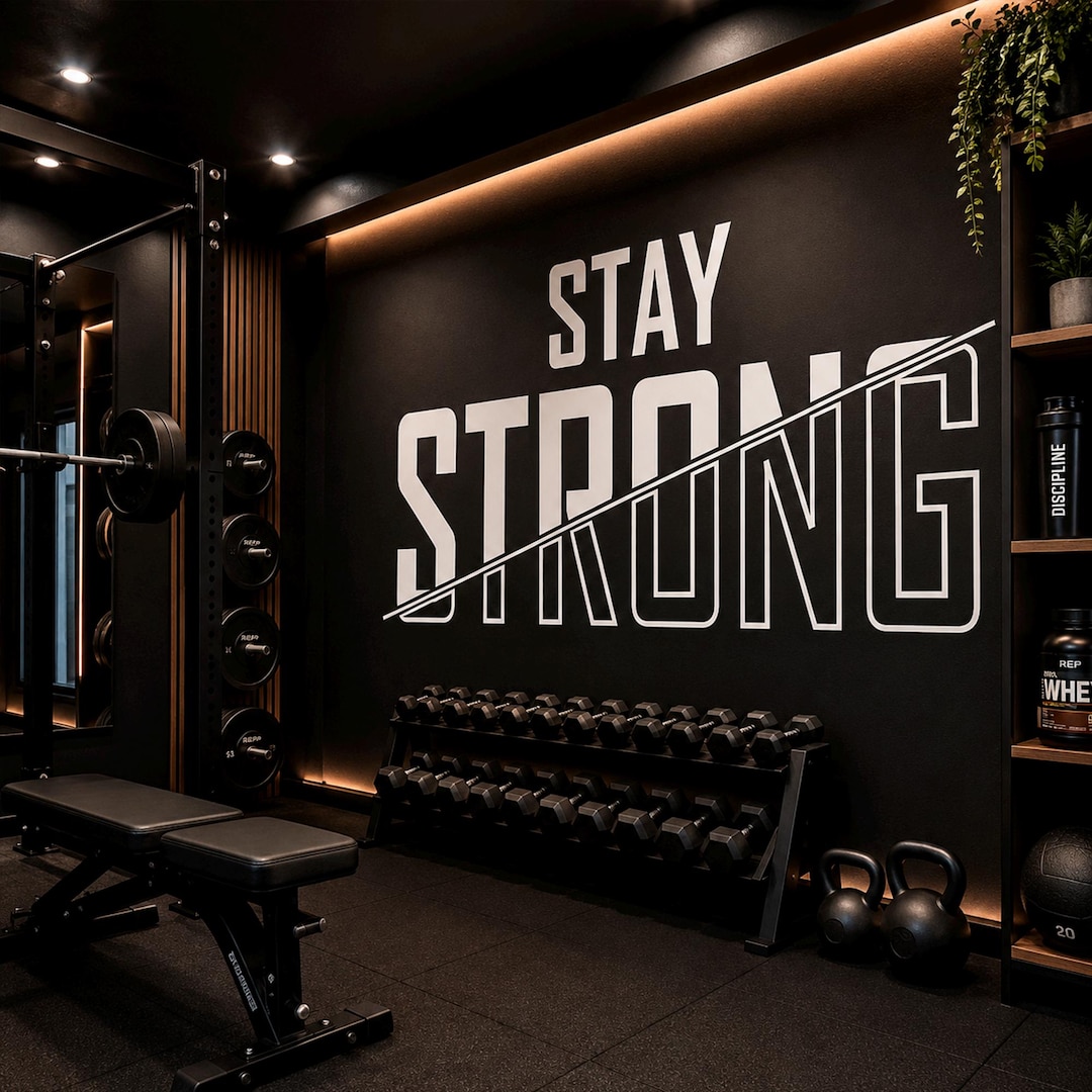 SEATUNE Large Gym Inspirational Wall Decal – "No Excuses" 35x9.8 Inches, Matte Vinyl For Garage, Bedroom, Or Home Gym, Removable