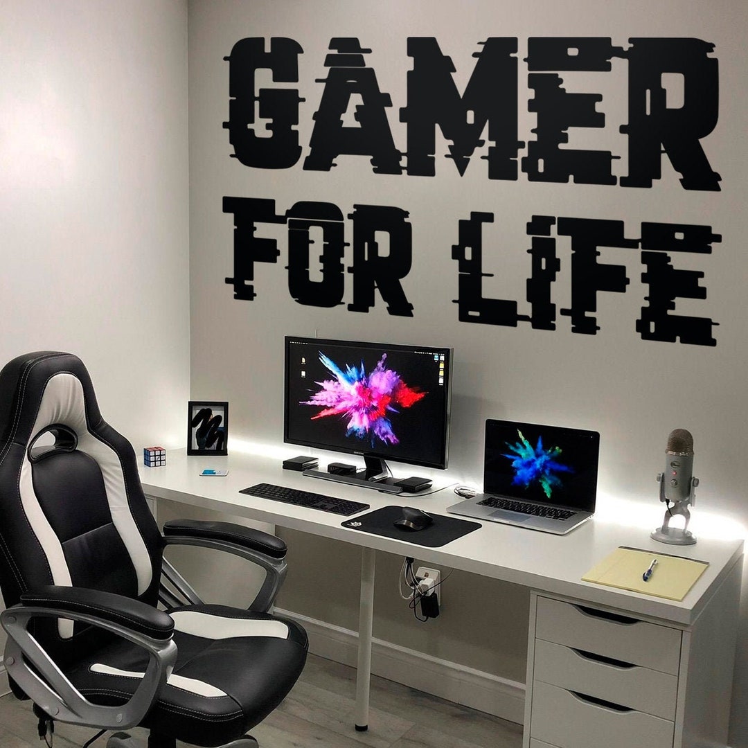 Gamer for Life, Gaming Room, Gaming Setup, Art, Gaming Decals