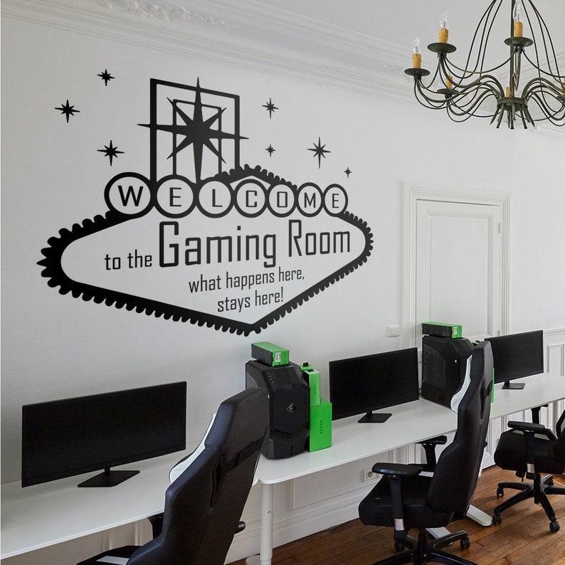 Gaming Room Gamer Wall Decal Gaming Zone Wall Etsy