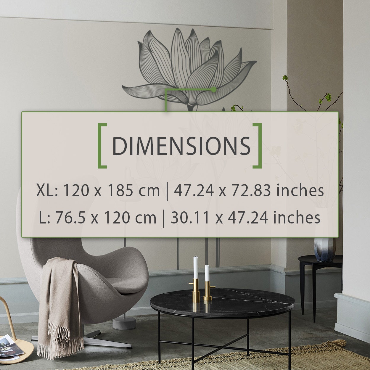 Lotus Flower Wall Decal: Romantic Minimalist Home Decor - Etsy