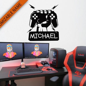 Aangepaste naam, Gamer Muur Sticker, Gamer Muur Sticker, Gamer Muur Decor, Muur Sticker, Gamer Decor, Gaming Room, Muur Decor, Stickers, Muur Stickers