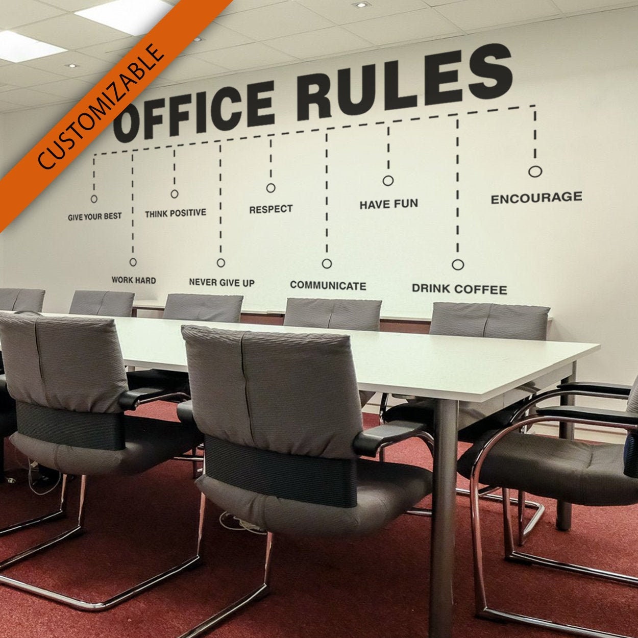 Office Rules Office Wall Art Wall Decal Wall Sticker - Etsy