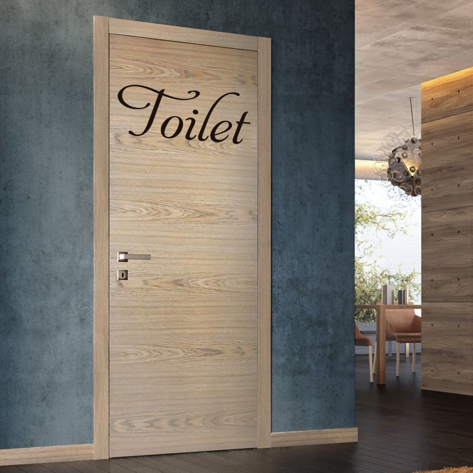 Toilet Vinyl Decal Toilet Door Sticker Toilet Vinyl Etsy