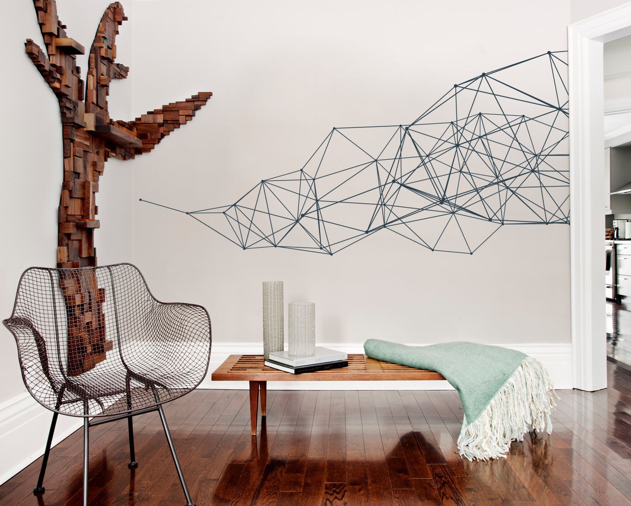 Art Abstrait, Art Mural Géométrique, Décor de Bureau, Grand Mur, Géométrique, Mural, Abstrait, Minim