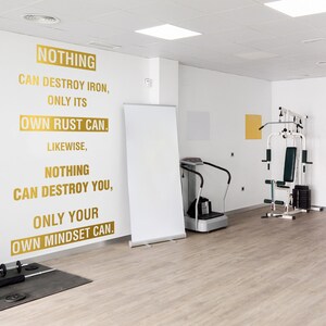 Nothing Can Destroy You Only Your Own Mindset Can Gym Wall Art Decal