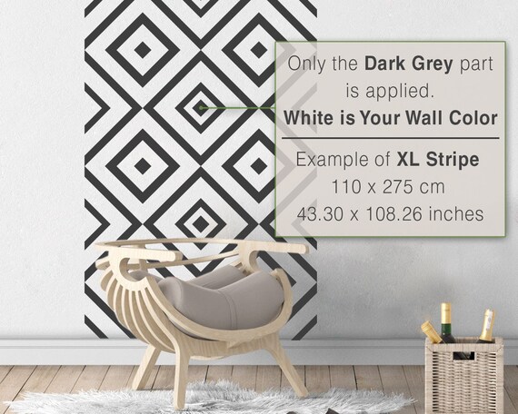 Mid Century Squares Wall Decor Wallpaper Wall Art Wall - Etsy 日本
