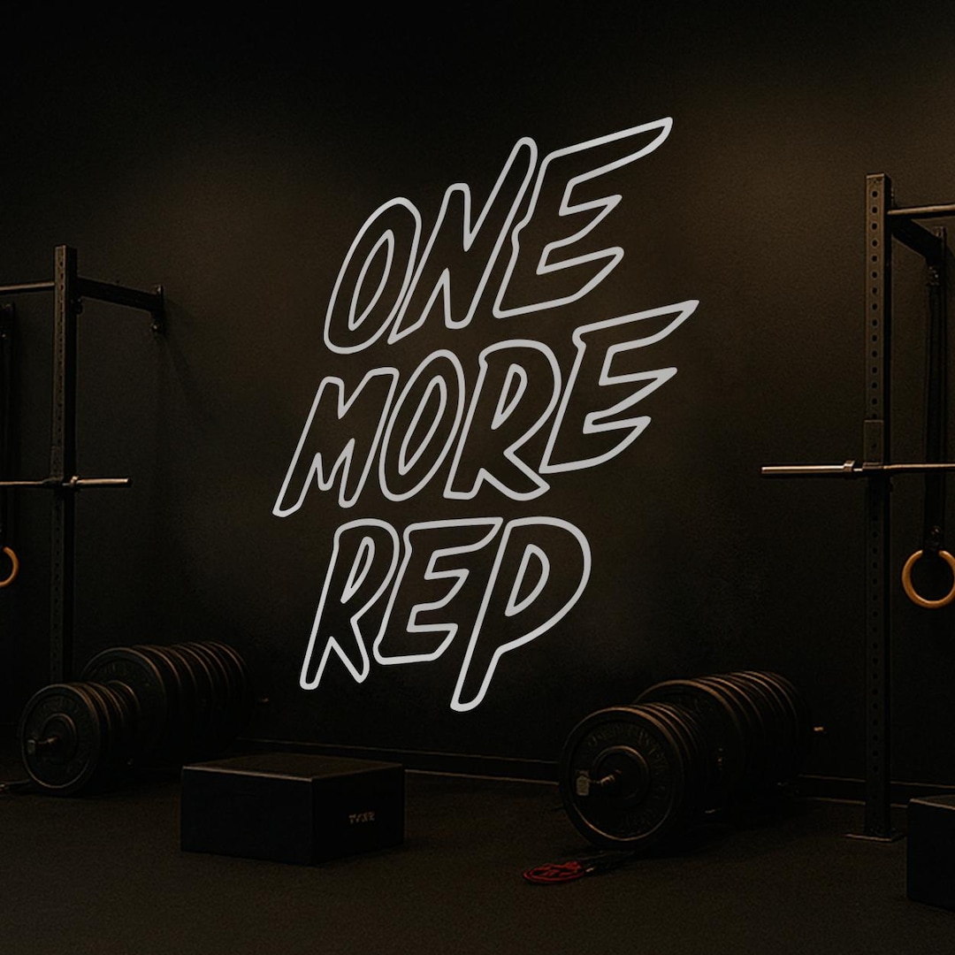 One More Rep Motivational Gym Decal - Vinyl Wall Art Fitness Quote ...
