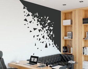 Abstract Art, Corner Decal, Geometric Wall Art, Office Decor, Geometric, Wall Art, Abstract, Minimalist, Abstract Wall Art, Modern Art