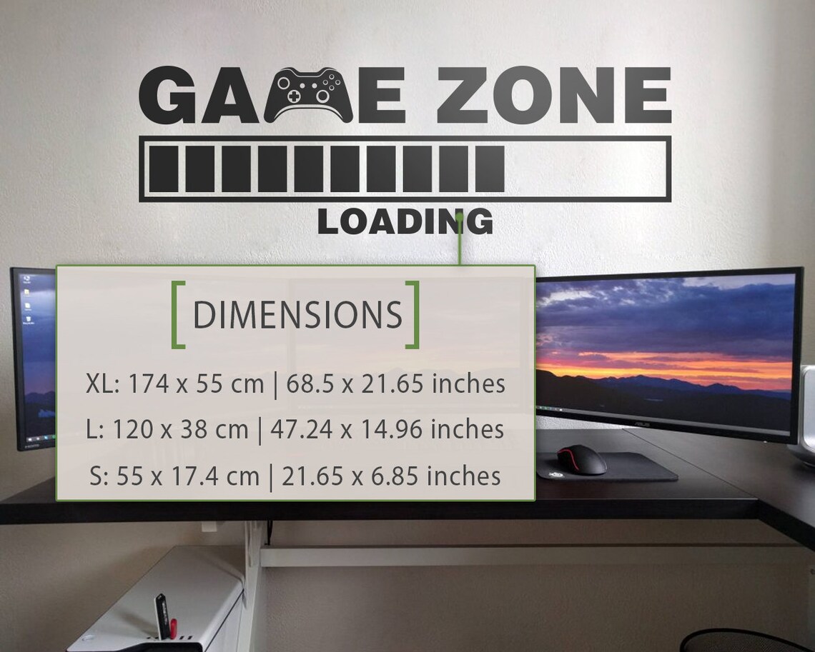 Game Zone Loading Wall Stickers Wall Decals Gamer Decals Etsy