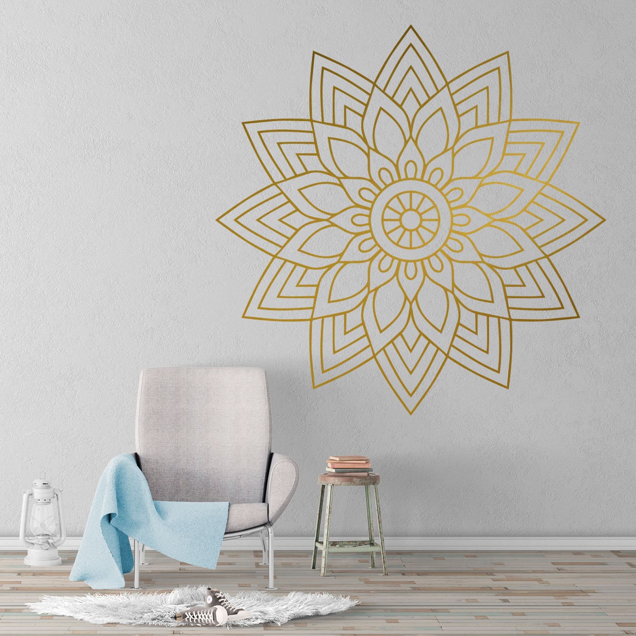 Wall Decor Mandala Mandala Wall Decal Mandala Wall Art Etsy