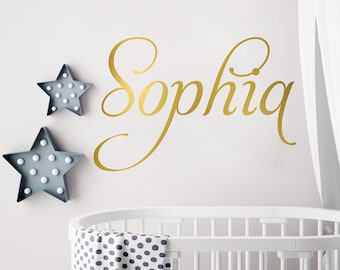 Name Wall Decal, Personalized Name, Girls Decor, Nursery Decal, Girls Bedroom, Name Decal, Gold Name, Wall Decal, Wall Sticker, Nursery