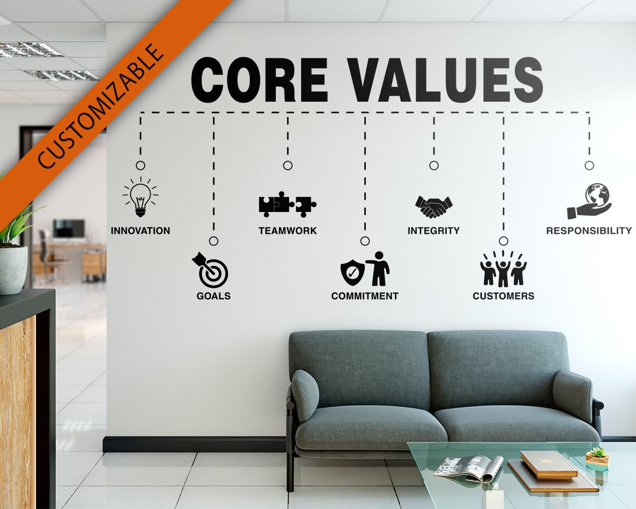 Core Values Office Our Values Motivational Inspiring Etsy Finland