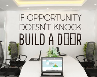 Office Wall Decal: Motivational Quote Art, Business Decor