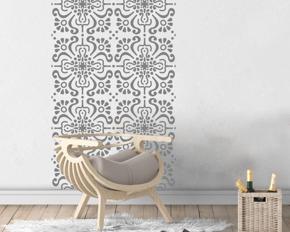 Victorian Style Wall Decor Wallpaper Chevron Pattern Wall Etsy