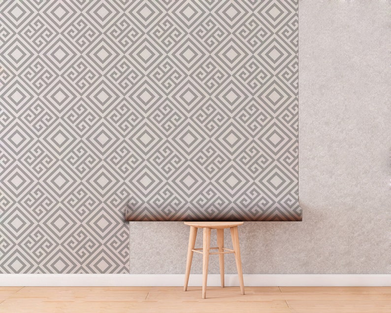 Greek Key Peel and Stick Wallpaper Selfadhesive Wall Etsy