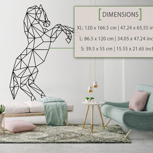 Horse, Geometric Wall Art, Decal, Horse Decor, Geometric Art, Geometric, Animals, Outlines, Stickers, Wall Decal, Wall Art, Decals, Gift image 2