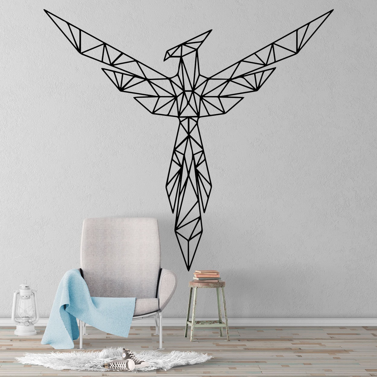 Phoenix Geometric Wall Art Phoenix Sticker Phoenix Decal Etsy