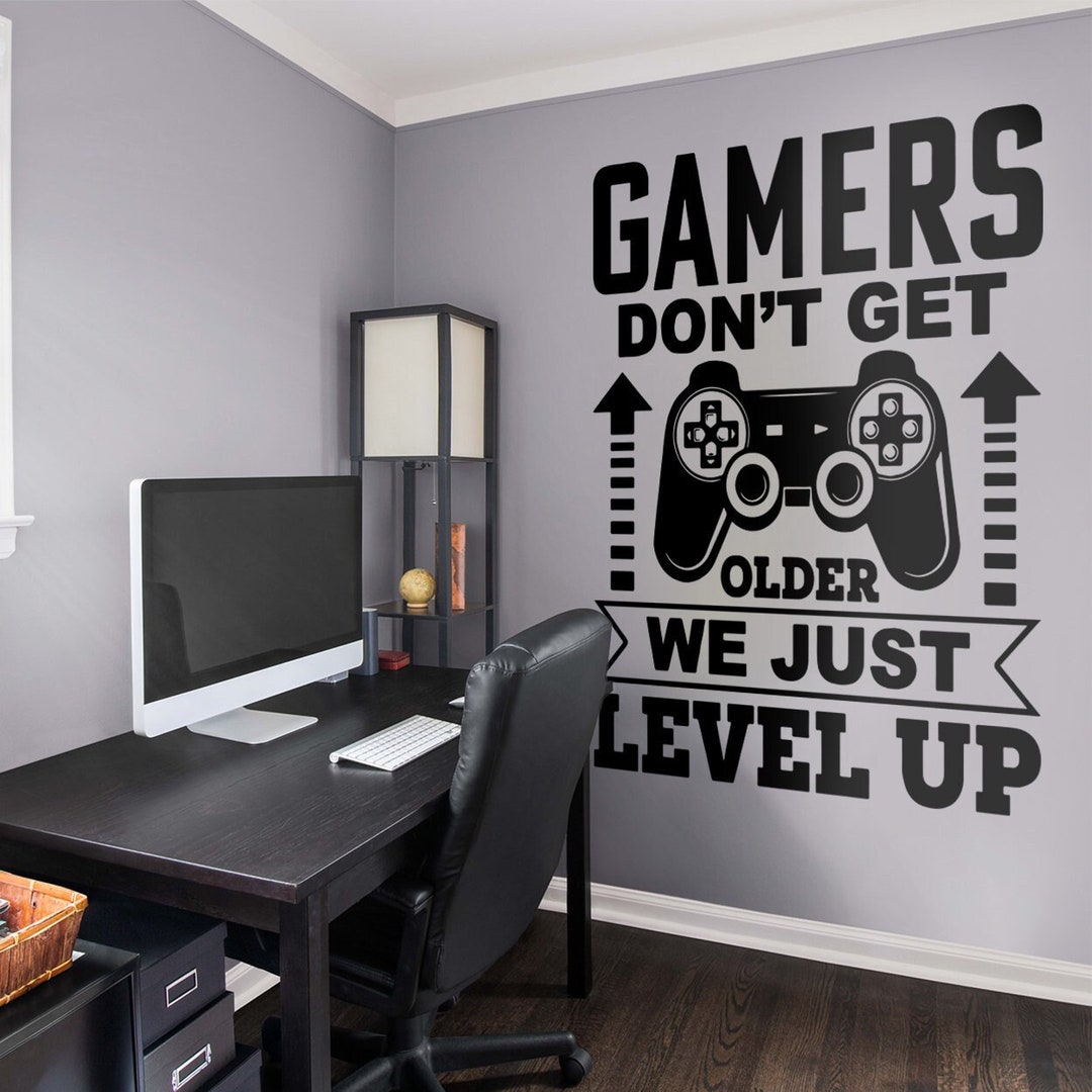 Gamers Level up Wall Decal for Gaming Wall Setup - Etsy