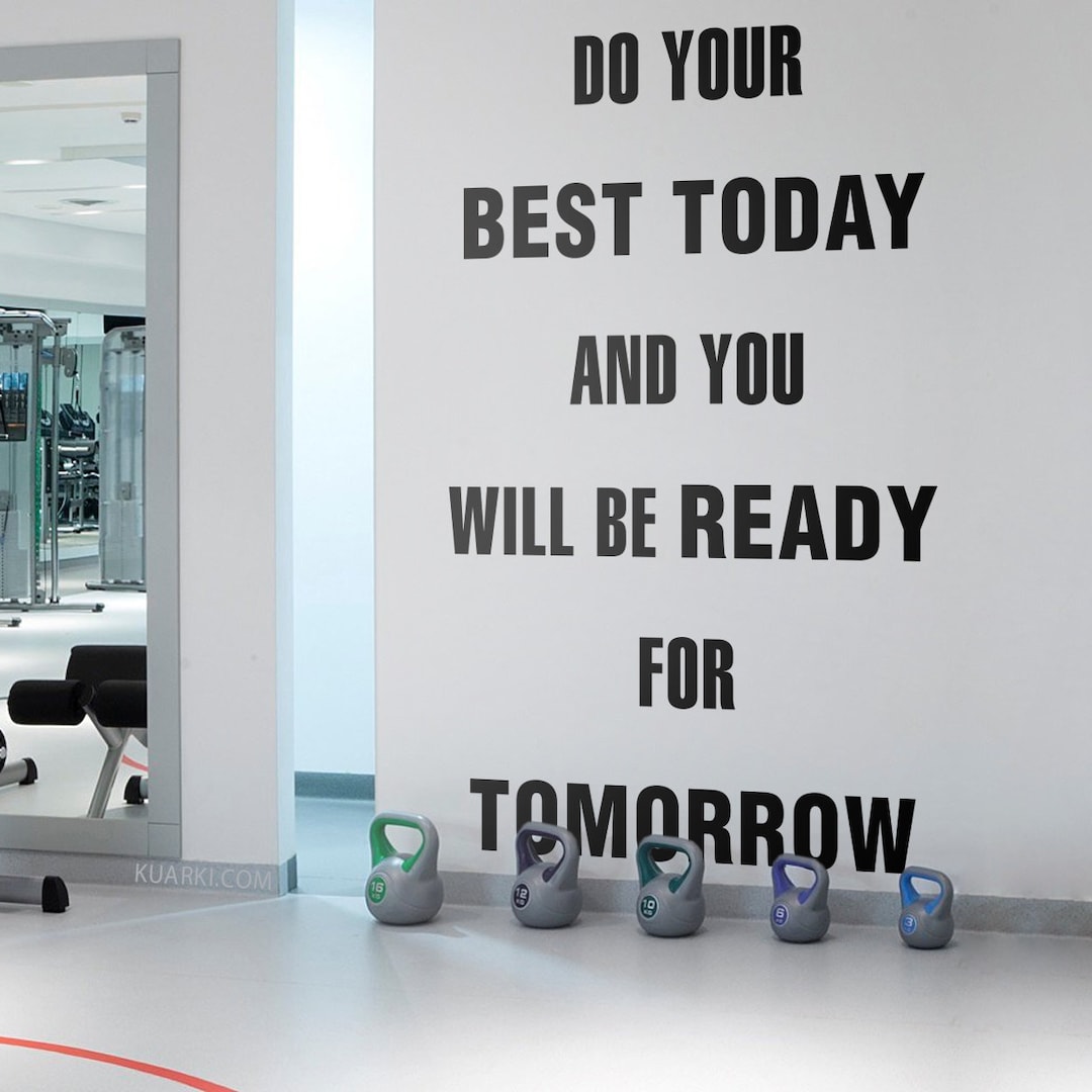 Do Your Best, Fitness Stickers, Gym, Exercise Stickers, Gym Wall Decal ...