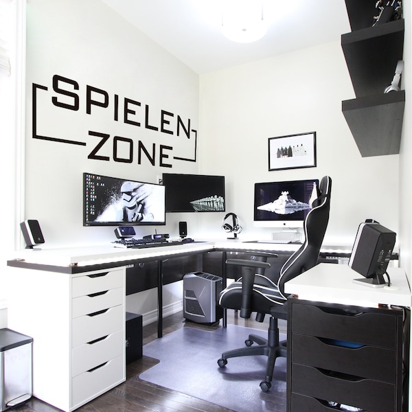 Spielen Zone, Wandtattoo, Wandaufkleber, Videospieler, Streamer, Spielzimmer, Gamer Wandtattoo, Gamer, Wanddekoration, Modernes Dekor, Dekor