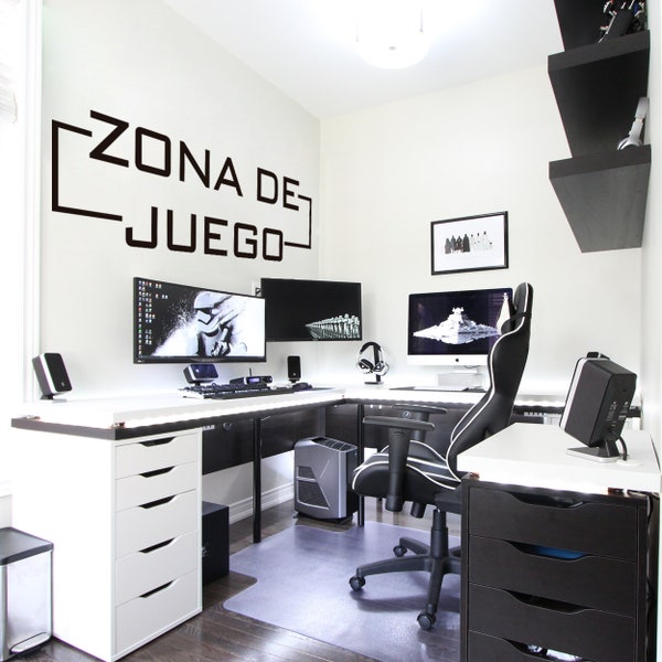 Zona De Juego, Pegatina de Pared, Pegatinas, Calcomanía de Pared, Sala de Juegos, Video Jugador, Vinil Decorativo, Vinilo, Juego de Pegatina