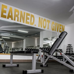 Earned. Not Given. Gym Motivation Quotes Wall Sticker image 4