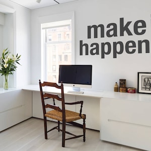 Make It Happen, Office Decor, Office Wall Art, Home Office, Wall Sticker, Office Decals, Wall Decor, Wall Decal, Wall Art, Office Art, Decal image 4