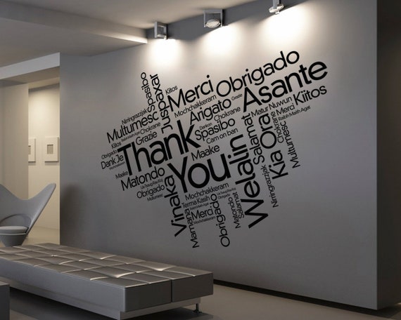 Thank You Office Art Decals Decor