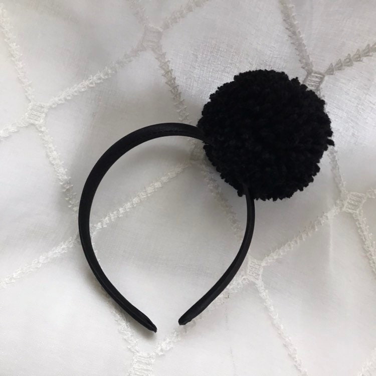 Black Textured Pom-Pair Headband - Women Accessories Amazon.com : Brimekichio Black Headband for Women Girls  main image 3