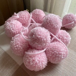 Soft light pink pom pom garland