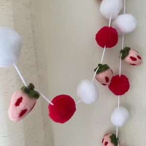 strawberry pom pom garland