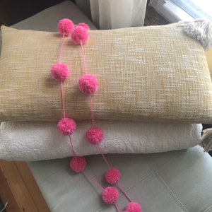 Bright Pink Pom Pom Garland