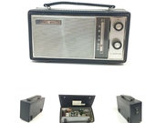 Vintage Channel Master 8 Transistor AM BC Leather Case Powers On